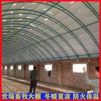 新型养牛大棚搭建 肉牛养殖棚建设 养牛棚规划设计图纸